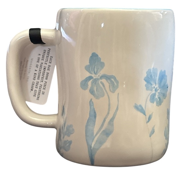 Rae Dunn Calm Mug with Light Blue Floral Accents - Picture 3 of 3